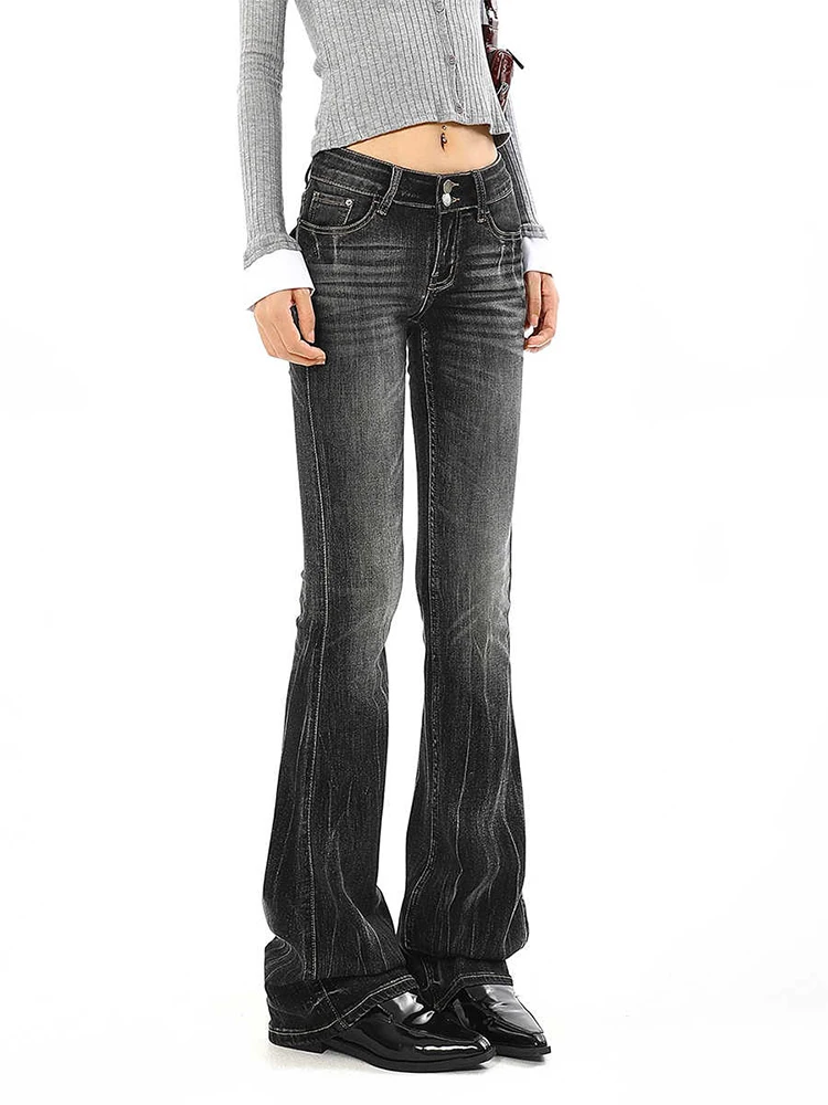 00s Levi's flared denim black Y2K メキシコ製 2025 Autumn Winter Women Low Rise Flare Denim Pants American Black