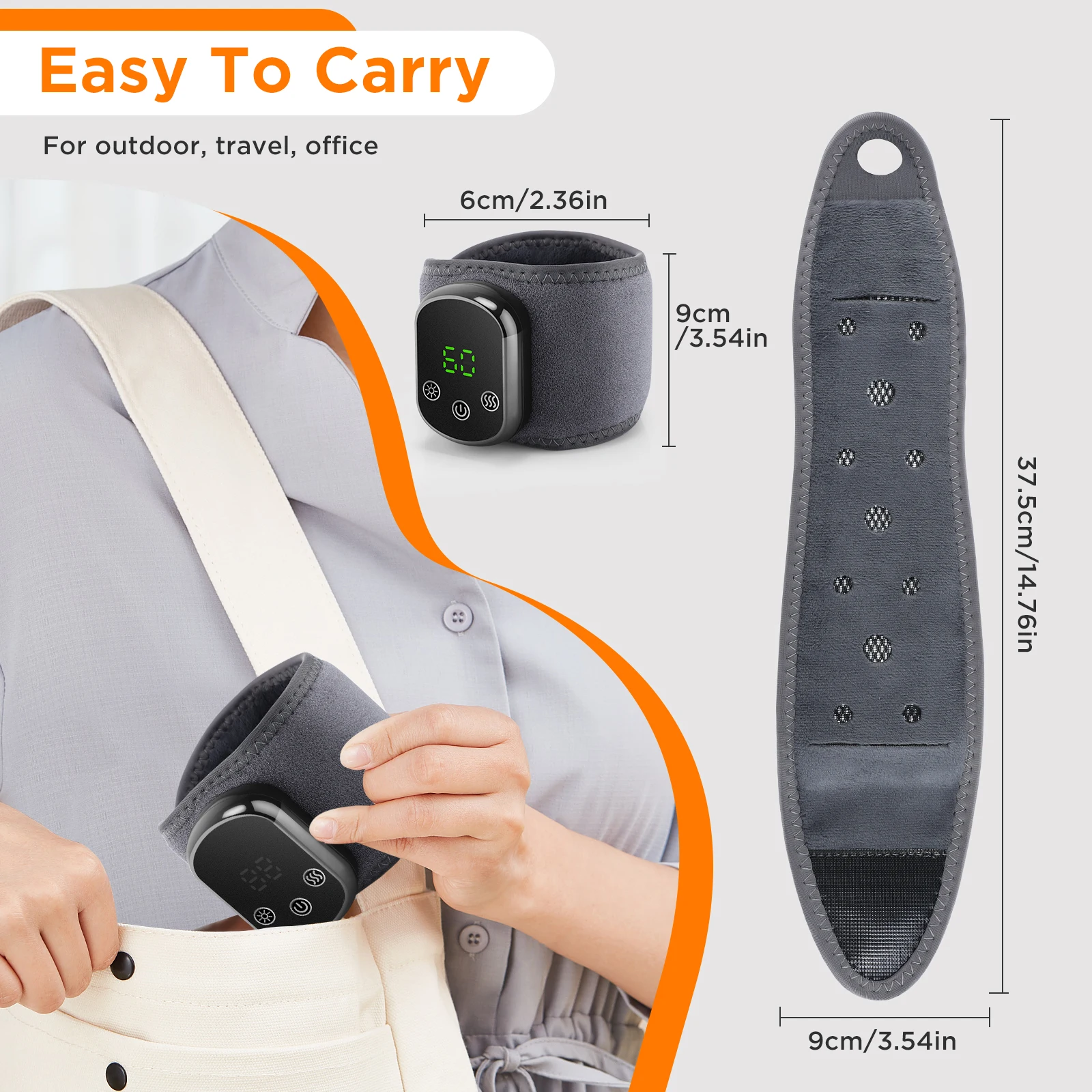 Electric Wrist /Ankle Brace Adjustable Hot Compress Vibration Massage Ankle Guard Band Carpal Tunnel Hand Foot Protection Tool