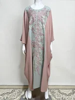 Eid Embroidery Sequin Party Dress for Women Ramadan Jalabiya Dress Muslim Abaya Maxi Robe Moroccan Caftan Party Vestidos 2025 5