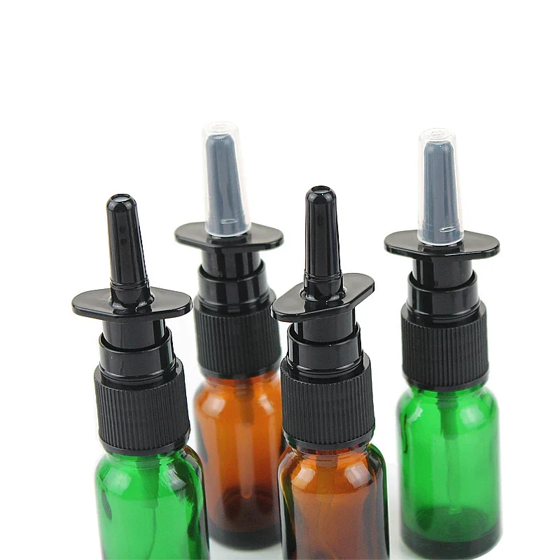 10ml Amber Nasal Spray Bottle Glass Nose Mist Sprayer Press Spray Head Empty Bottles Refillable Glass Atomizer 6/10/20/50pack spray bottle,refillable spray bottle,refillable bottle,refillable empty bottle,refillable perfume bottle,refillable cosmetic bottle,refillable bottle set,cosmetic bottle set,makeup empty bottle,cosmetic bottle,cosmetic dispenser bottle