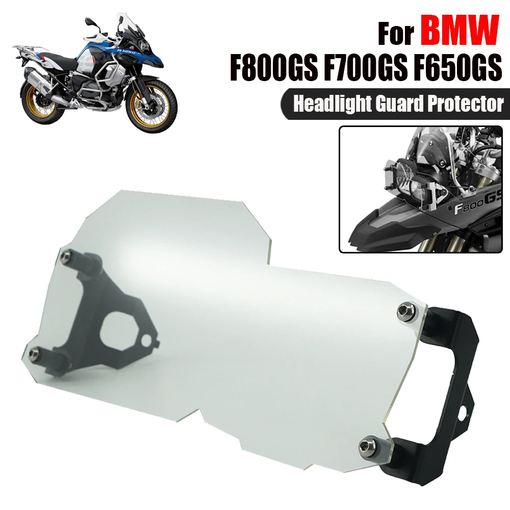 Bonne affaire Clear Headlight Guard Lamp Protector For BMW F650GS F800GS Adventure F700GS