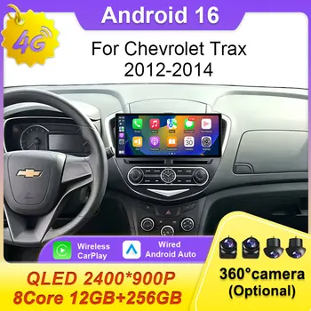 Navigatore GPS Android 16 Autoradio per Chevrolet Trax 2012-2014, Schermo Unità Principale, Lettore Multimediale Video, Stereo Auto con Carplay