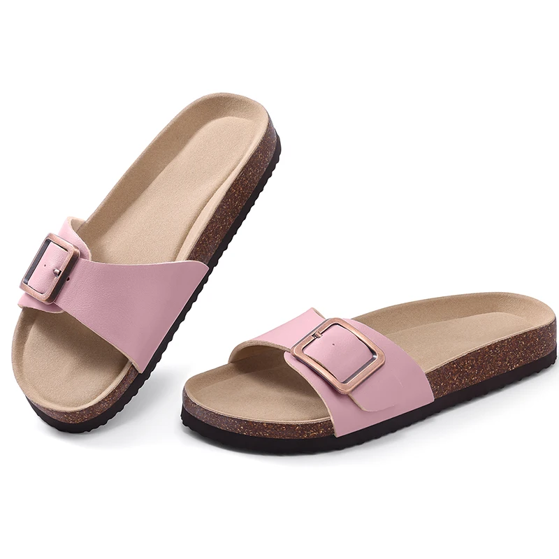 Breathable PVC Sandals With Metal Buckle For Women