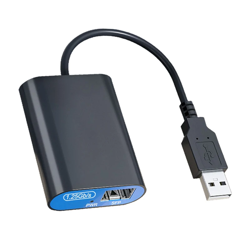 SFP to USB3.0 Gigabit Fiber Ethernet Network Adapter 1000Mbps SX/LX SFP Transceiver Converter Realtek RTL8153 Optical Switch