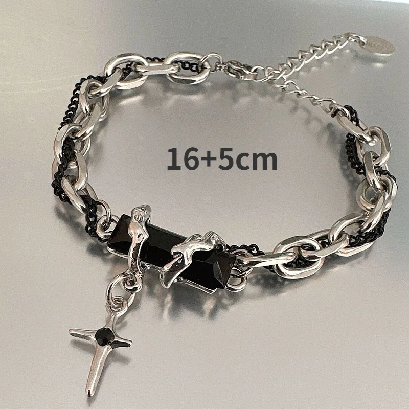 2024 Retro Black Zircon Star Bracelet for Women Men Gifts
