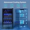 Fridge, Mini Fridge With Glass Door, Beverage Cooler Refrigerator, Wine Drink Beer Fridge, Adjustable Shelves & Digital Temperat 3