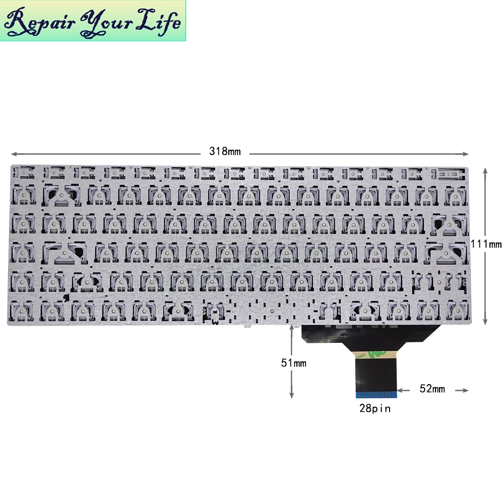Teclado para Notebook Checo dos Eua para Teclast e Taidian f7 Plus Plus ii Teclado para Notebook Xk-hs122 Mb3181005 Pride-k3893 Yms0177-c - Imagem 5
