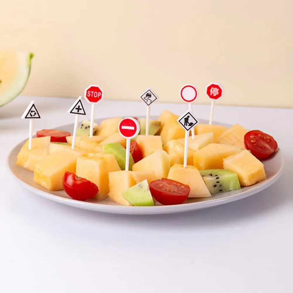 

Fruit Fork Set Kids Cartoon Food Toothpicks Cartoon Cute Bento Forks For Lunch Box Decorative Accessories