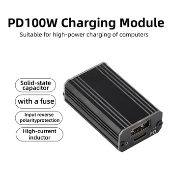 Modulo di Ricarica Rapida PD 100W Tipo Buck per Auto con Condensatori a Stato Solido per Computer, Ricarica ad Alta Potenza DC 9V–24V