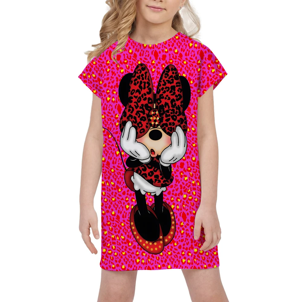 Minnie Mouse Princess Dress Girls Dress Costume For 2-8 Years Girl Birthday Party Disney Casual Clothes