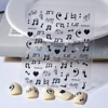 Music Eyes Unique 5D Nail Charm Nail Decoration Stickers 3