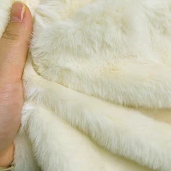 Luxurious Super Soft Faux Rabbit Fur Plush Fabric - 100% Polyester, 10mm Pile, Ideal for DIY and Sewing Projects (25)