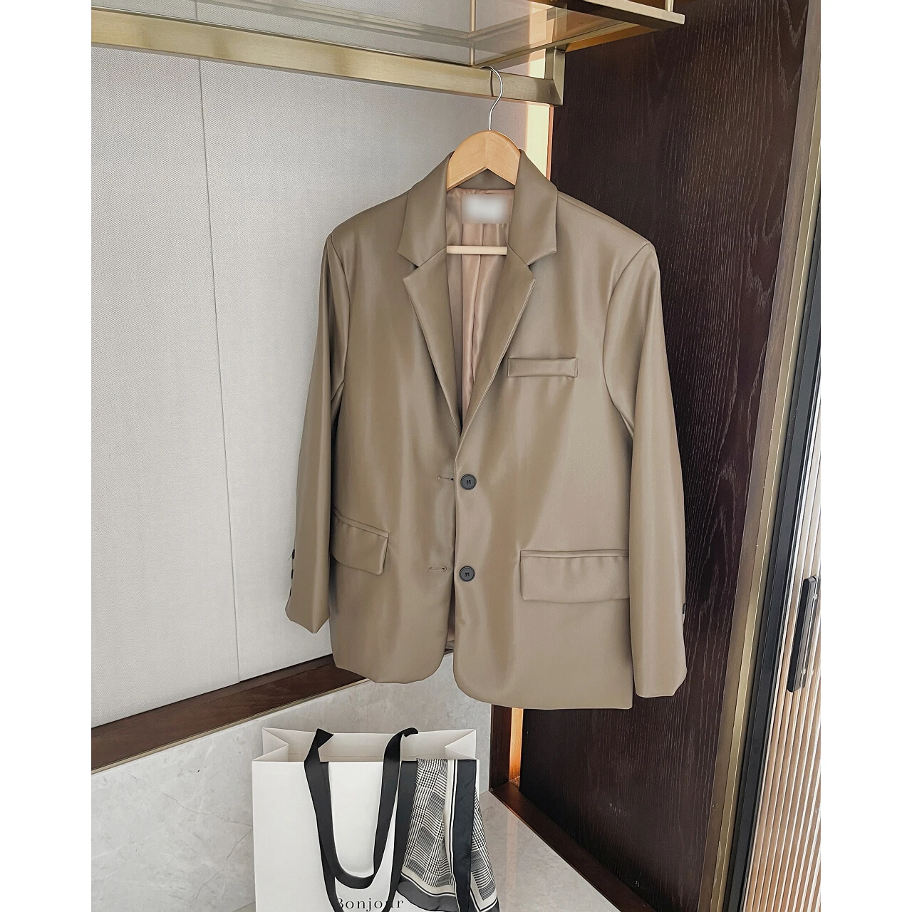 2022 Women Faux Pu Leather Jackets Blazers Trench Coats Y2k Clothes Windbreaker Overcoat Autumn Winter Oem Stylish Chic Outer