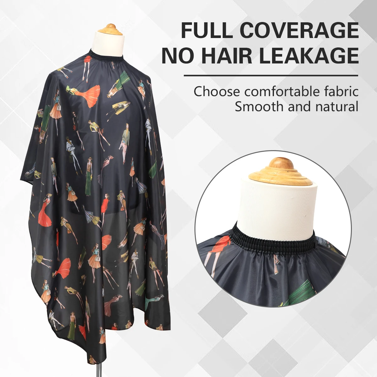 Haircut Cape Barbershop Hairdressing Coat Waterproof Adjustable Gown Anti-static Buckle Haircut Cloth Barber Cape Tool