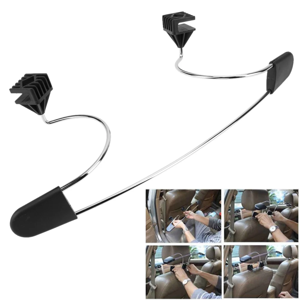 

Car Coat Hanger Back Seat Headrest Cloth Hanger Suit Shirt Jacket Holder Hook Stainless Steel Car Styling Interior Accessories