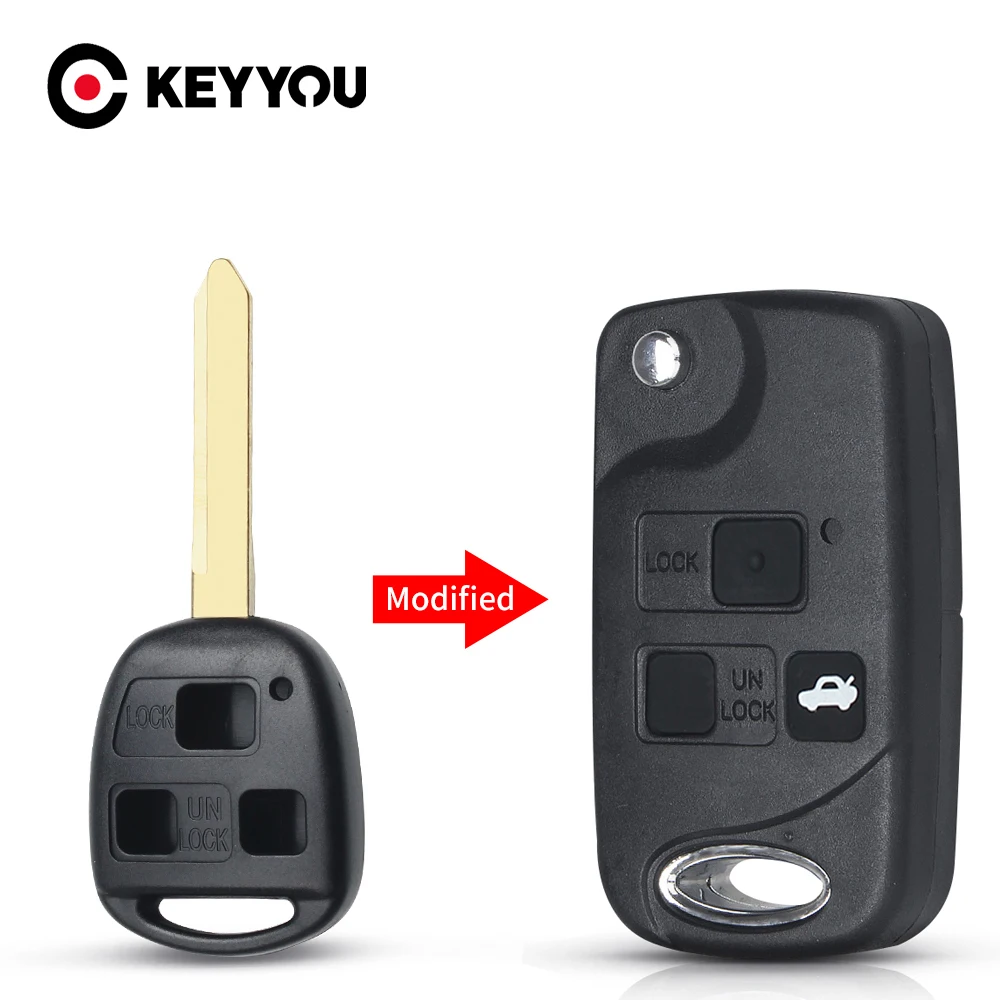 Remote Car Key Shell Fob 2/3 Button For Toyota Celica Avensis RAV4 Prado Camry TOY47 Blade Folding Flip Key Case key case,car key shell,key shell