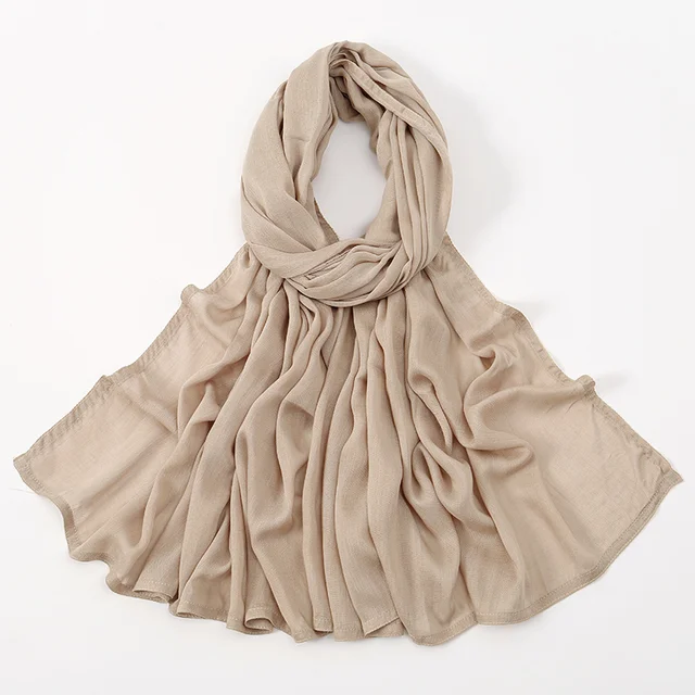 108057-55e044.jpg Nouveau Hijabs musulmans pour femmes écharpe mince châles unis Femme Musulman doux Viscose rayonne foulard islamique Turban bandeau 190x85 cm
