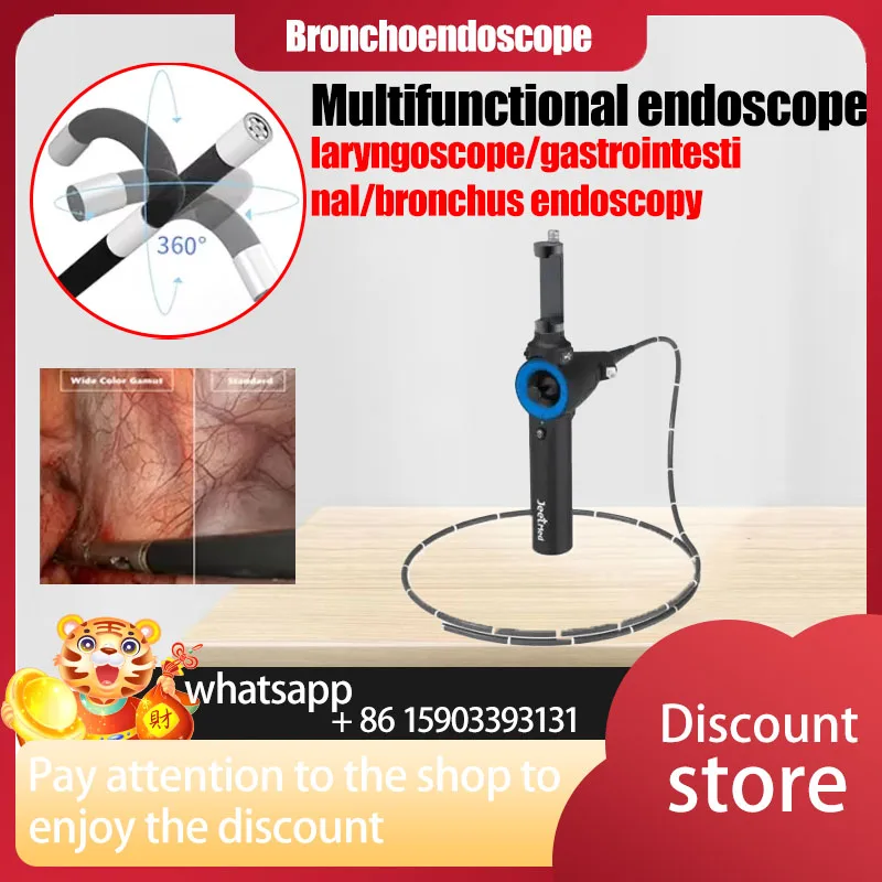 laryngoscope/ gastrointestinal/bronchus endoscopy with 360&deg; rotation, support for iOS Android Inclusive biopsy forceps