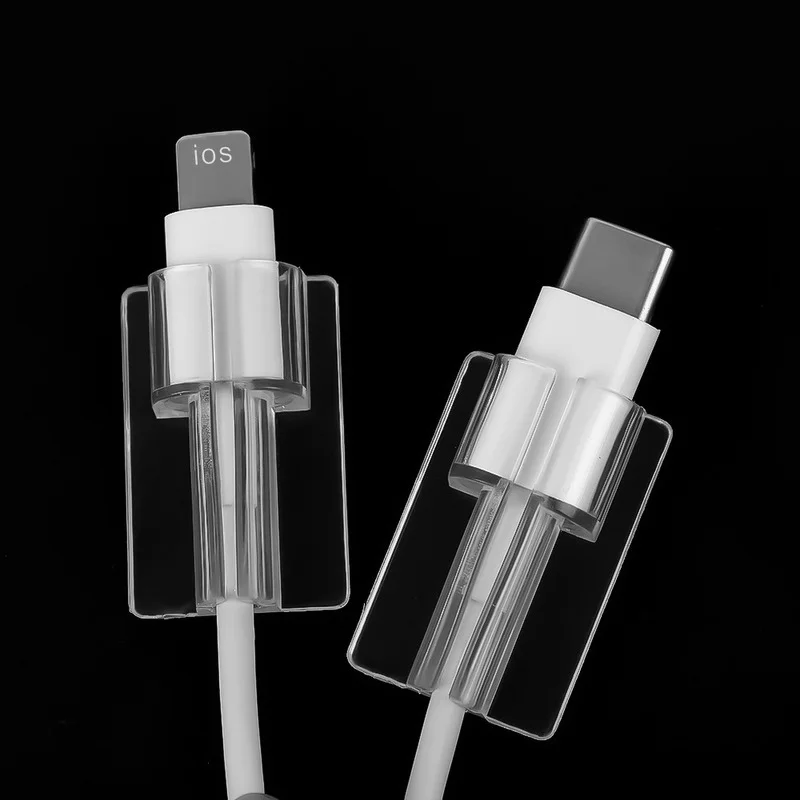 10/5/1PCS Soft Silicone Transparent Data Cable Protective Cover Clip for Apple IOS iPhone Charging Cord Clear Protector Sleeve