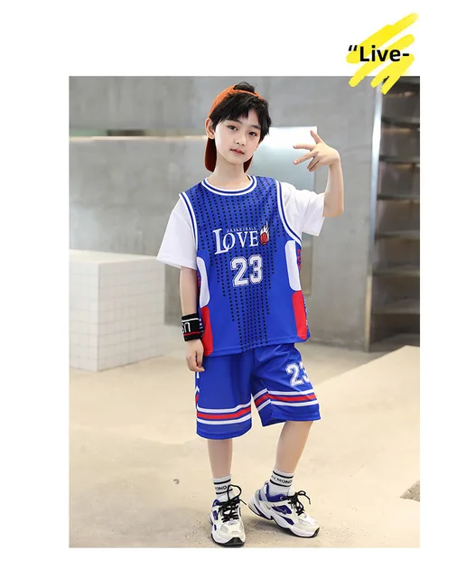 Kids Basketball Jersey Set for Children Quick Drying Breathable Team Club  Professional Basketball Sports Uniform Big Size
