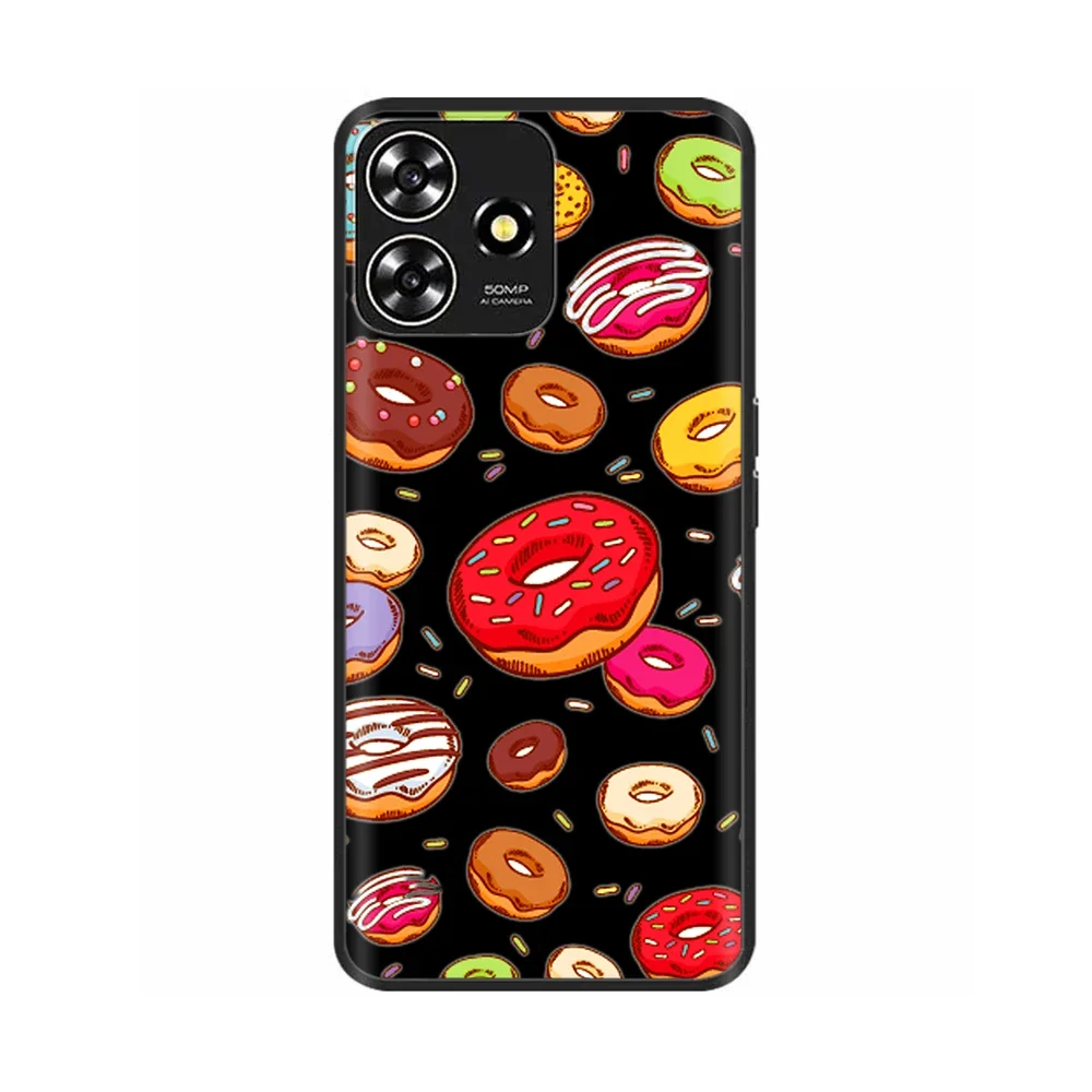 Sleek Black Silicone Phone Case - Soft Back Cover