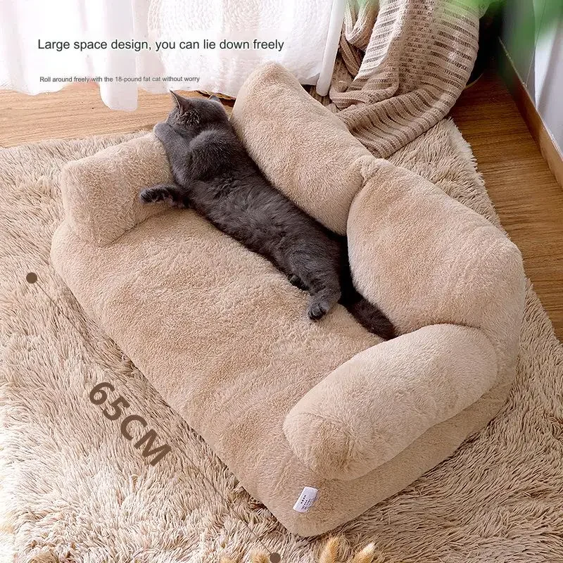 Luxury Pet Sofa  Super Soft Warm Cat Bed Detachable Washable Non-slip for Small Dogs Cats Kitten Puppy Sleeping Bed Pet Supplies