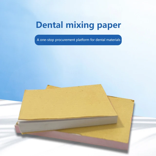 50pcs Double-Sided Dental Disposable Mixing Paper Dentistry Tools Cement Powder Pad Paper Denture Lab Tool Material