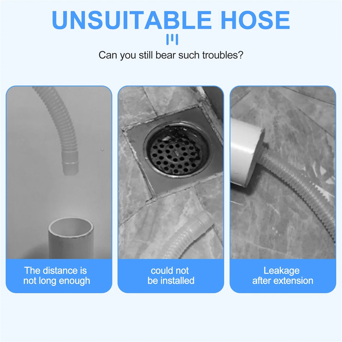 Washing Machine Hose Drain Hose Washing Machine 2.5M Drain Extension for Machines Dishwashers Dryers HOT