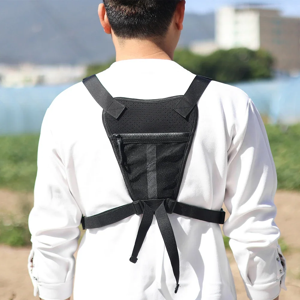 Sport Chest Bag Water Resistant Lightweight Front Chest Pack Running Vest Bag Men Woman Phone Carry Waist Bag Extra Storage Pack 4