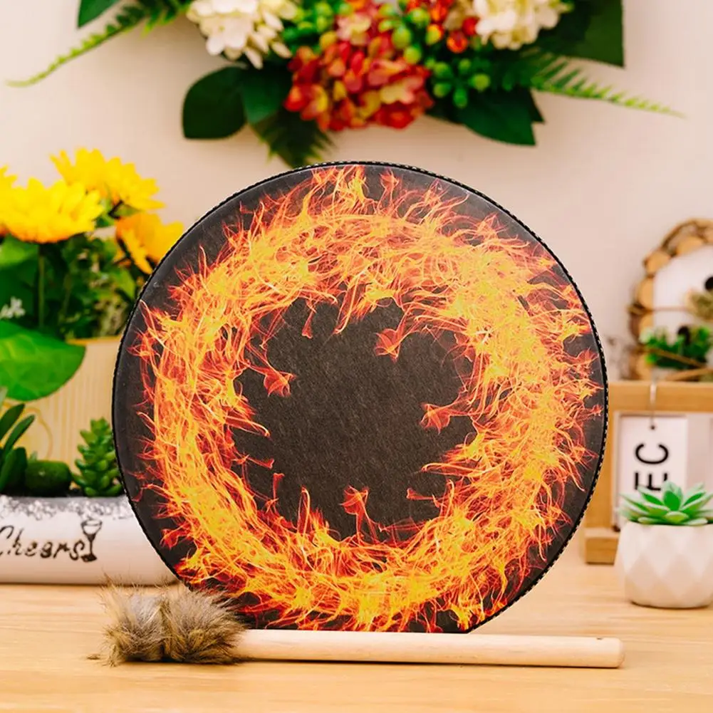 Durable Drum for Chakra Balancing Ethnic Style Shaman Drum Set Bohemian Holiday Decoration with Small Sound Healer Percussion