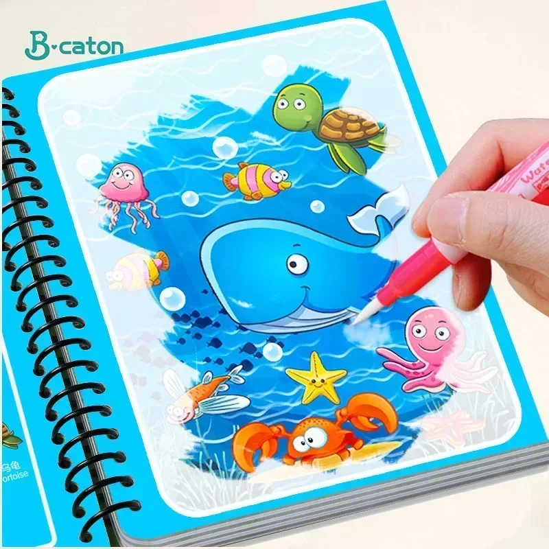 Children Reusable Coloring Book Magic Water Drawing Book DIY Kindgarten Graffiti Painting Drawing Toys Early Education Toys educational toys water drawing book drawing toy educational drawing toy water drawing books