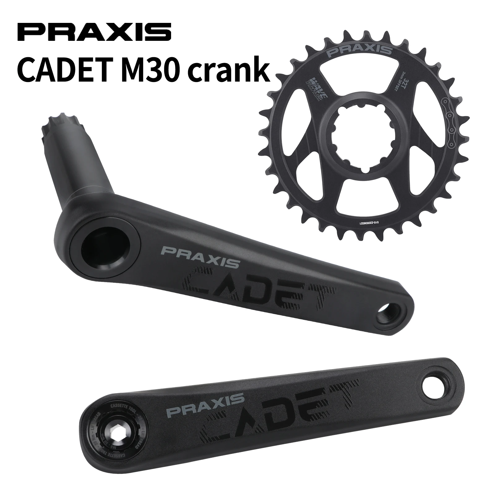 PRAXIS cadet M30 Crankset 1x11/12 Speed MTB 32T Crank Chainring BB
