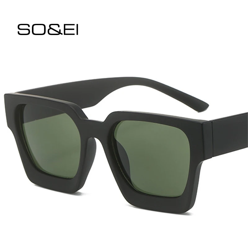 

SO&EI New Square Women Candy Color Sunglasses Shades UV400 Fashion Brand Designer Men Sun Glasses