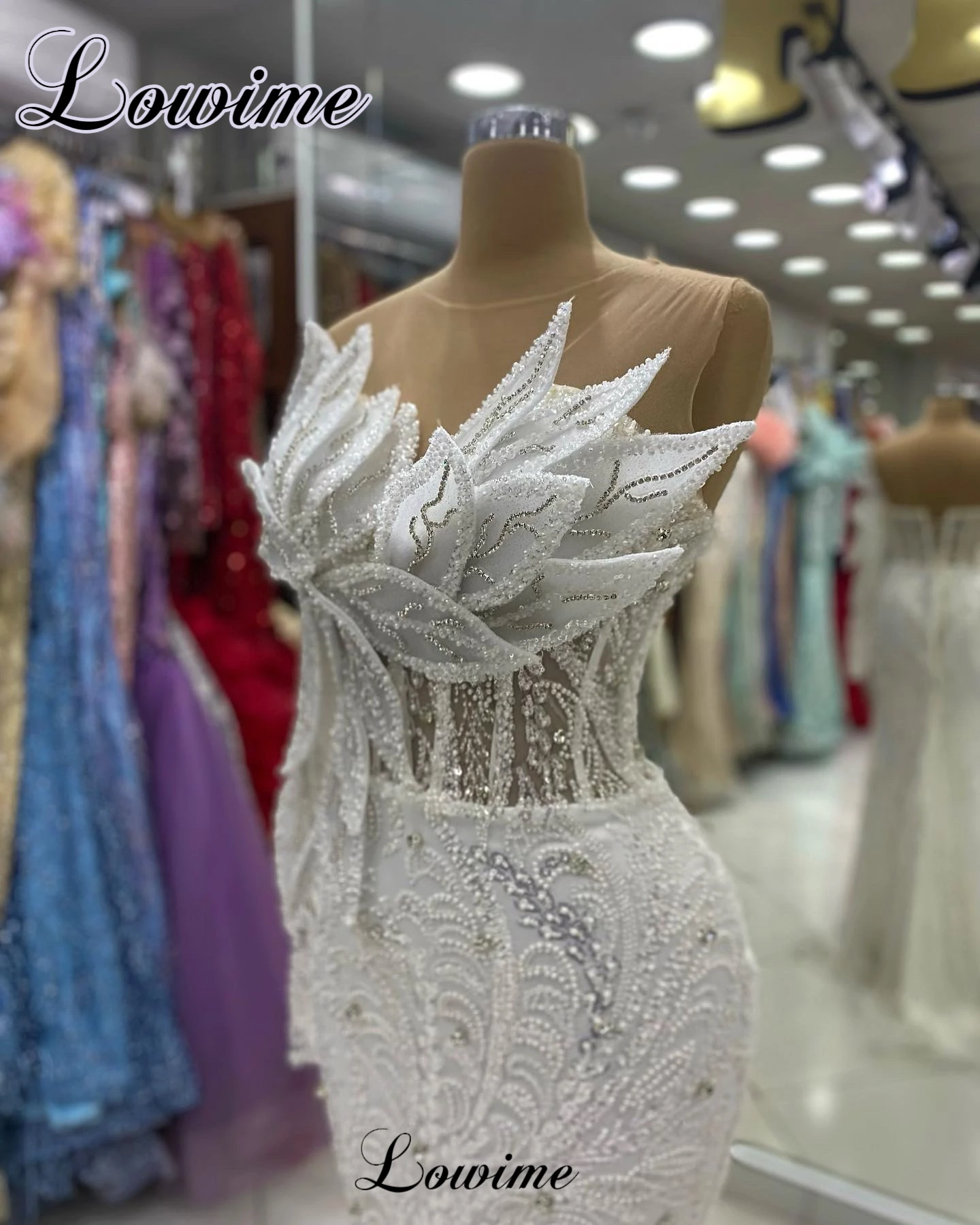 Womens Dress Women White Celebrity Dresses With Crystals Mermaid Elegant Engagement Dresses Vestidos De Gala Evening Party Gowns