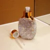 Sparkling Diamond Glass Oil Dropper Mini Perfume Empty Bottle Portable Rheinstone Travel Essential Oil Storage Jar Dispenser 2