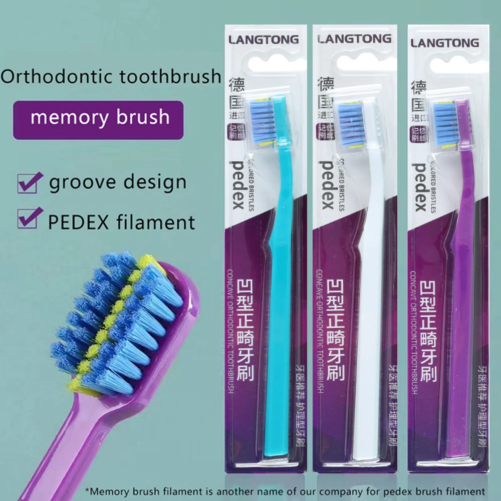 Adult Orthodontic Toothbrushes Soft Bristles Clean Orthodontic Braces Oral Hygiene Dental Tooth Brush Oral Health Care