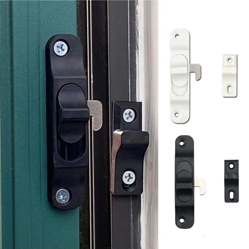 Aluminium Alloy Sliding Pull Door Lock Push-Pull Hardware Window Hook Lock Multifunctional Anti Theft Door lock buckle Door