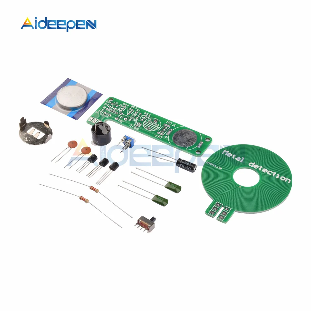 Metal Detector Kit Electronic Kit DC 3V-5V Non-contact Sensor Board Module DIY Electronic Part Metal Detector DIY Kit with Case 5