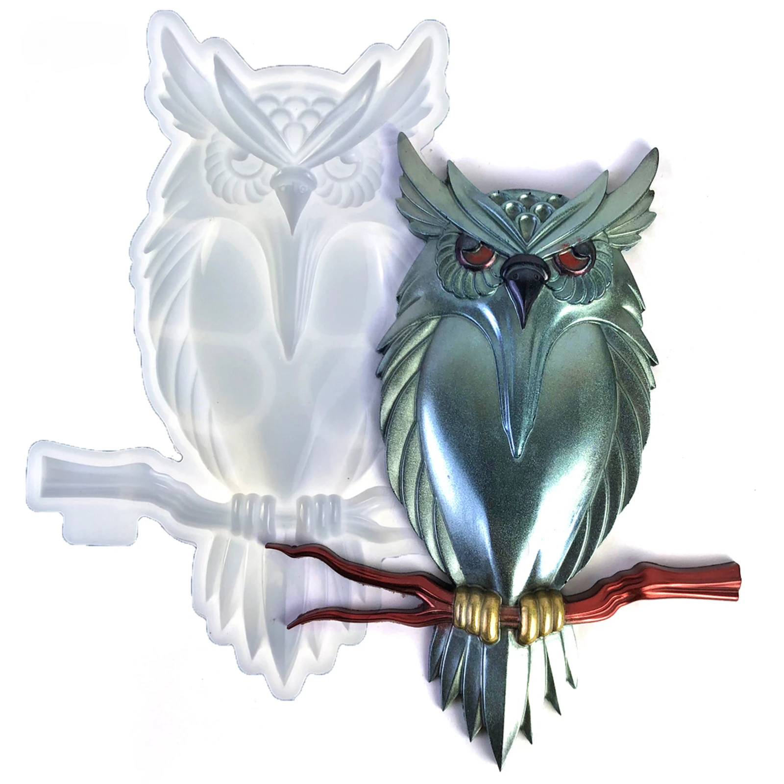 

Mirosie Owl Silicone Mold Owl Wall Decoration Resin Plaster Relief Model Decoration Owl Epoxy Resin Molds