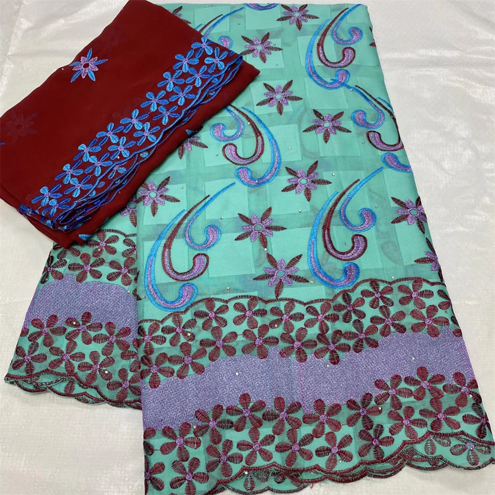 

SJ Lace African 100% Cotton Lace Fabric 2022 High Quality Lace Material In Switzerland Embroidery Swiss Voile Lace Fabric L12-28