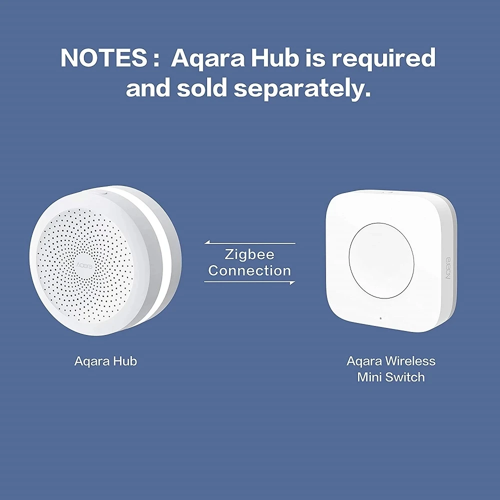 Aqara wireless mini switch Zigbee connection 3-way control button for smart home devices compatible for Mi Home APP smart switch wireless remote controller smart button pusher smart universal remote control bluetooth voice remote control
