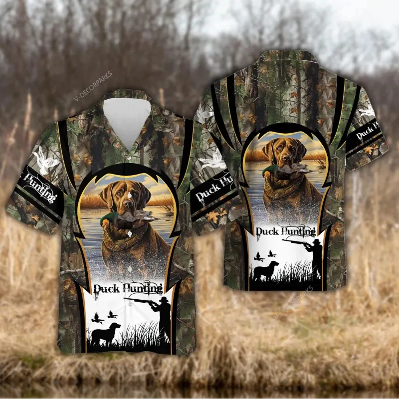 thumbnail image 1 of Camisas de camuflaje para hombre con estampado 3D de cazador de bosques, camisa hawaiana para hombre, camisetas de moda de manga corta para playa, camisetas casuales, 1 of 5