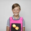 1 Set Children Sticky Ball and Vest Game Props Sticky Ball Vest Group Plaything for Home School (Red, Yellow Vest and 10 Pcs Spo 4