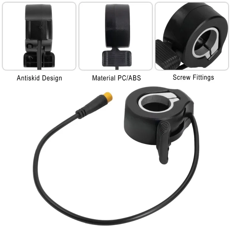 Electric bike throttle 3 pin waterproof connector 130X thumb for Bafang BBSHD 36V 48V