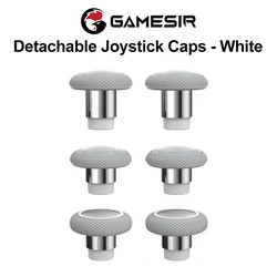 Gaming Joystick Caps: Personalized Grip Enhancers with Smooth Steel Ring Control by GameSir (White)