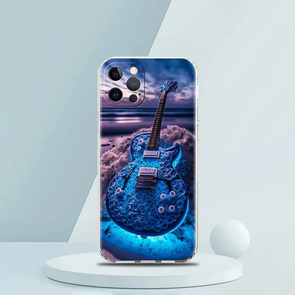 Guitar Music Art Transparent Soft Phone Case