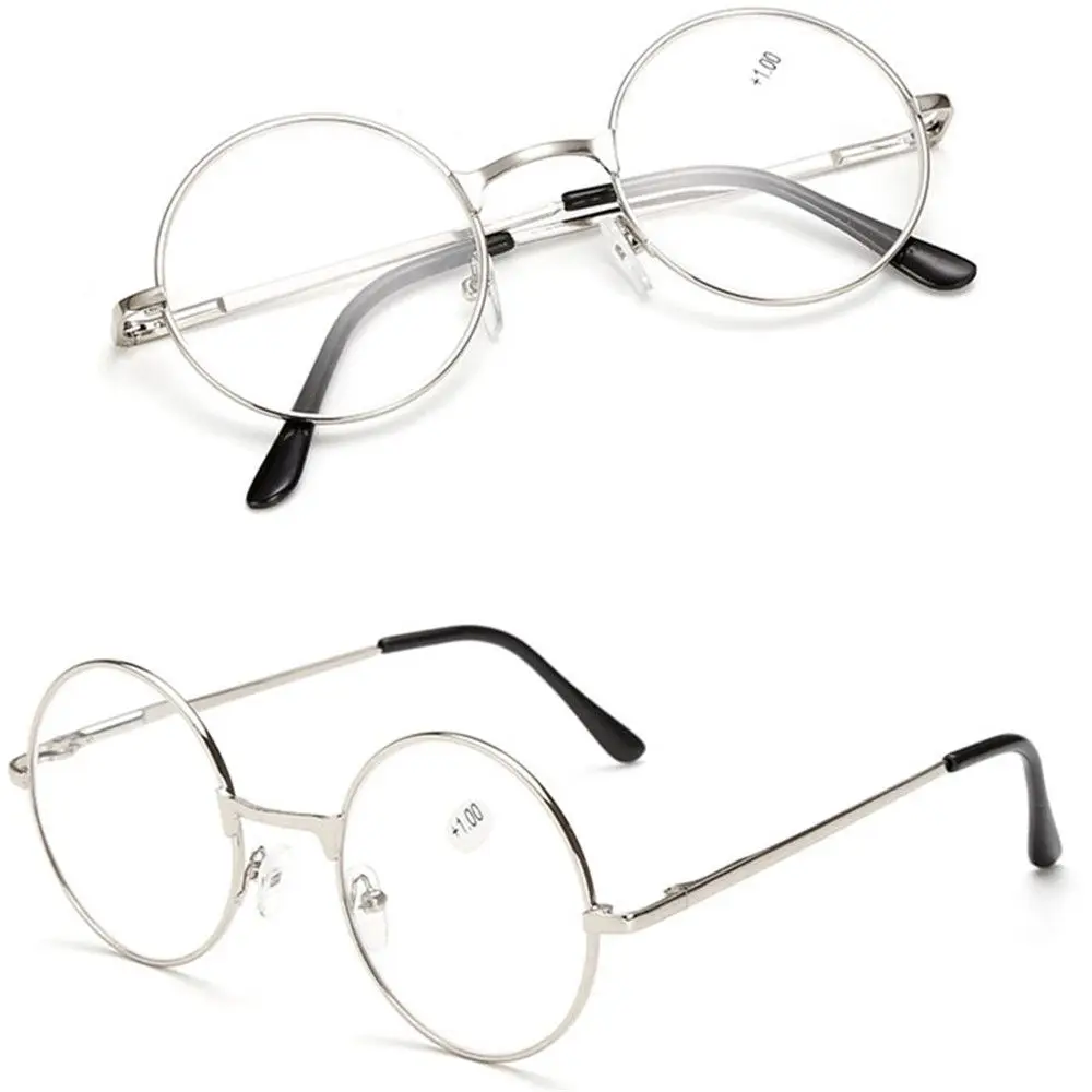 Ultra-Light Round Metal Reading Glasses with Spring Hinges