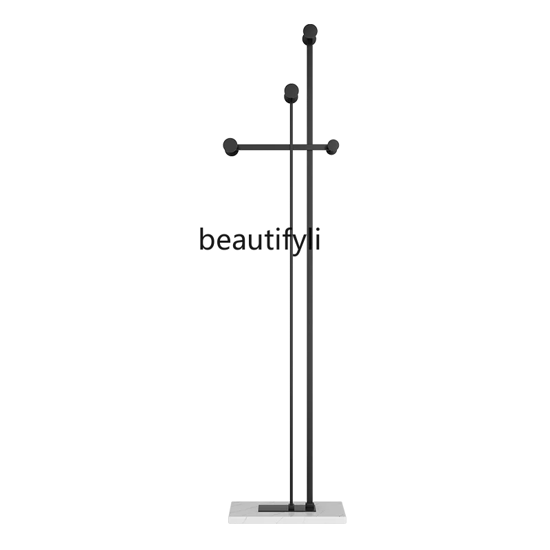

zq Italian Light Luxury Bedroom Floor Clothes Rack Corner Iron Entrance Door Coat Rack Clothes Hanger