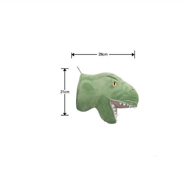 3D Animal Head Dinosaur Wall Decor Elephant Deer Hanging Mount Stuffed Animal Plush Toy Princess Doll Girl Kid Gift Nursery Room 4