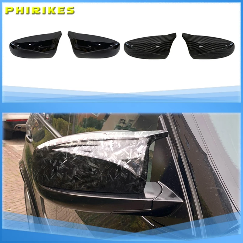 Coperchi Specchietti Retrovisori BMW X5 X6 E70 E71 2007-2013 – Stile M Nero Lucido – Set DX+SX